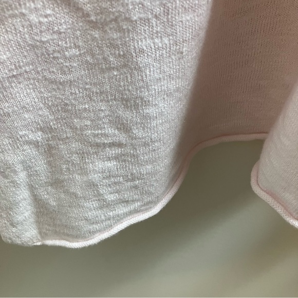Eileen Fisher Organic Linen Cotton Top in Pink Medium Sweater Shirt - Picture 8 of 11